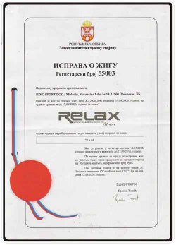 Fitnes oprema Ring Sport - sertifikat