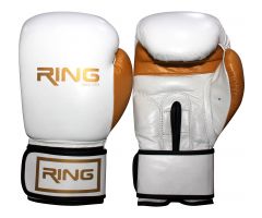 RING rukavice za boks 10 OZ kozne - RS 3211-10 white